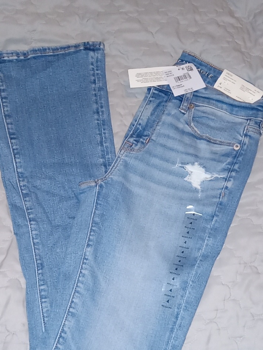 American Eagle Womens High Rise Skinny Kick Bootcut Jeans